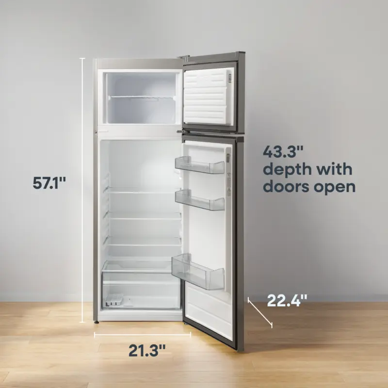 21.3 in. 7.4 cu. ft. Compact Top Freezer Refrigerator - Stainless Steel ERT74MES