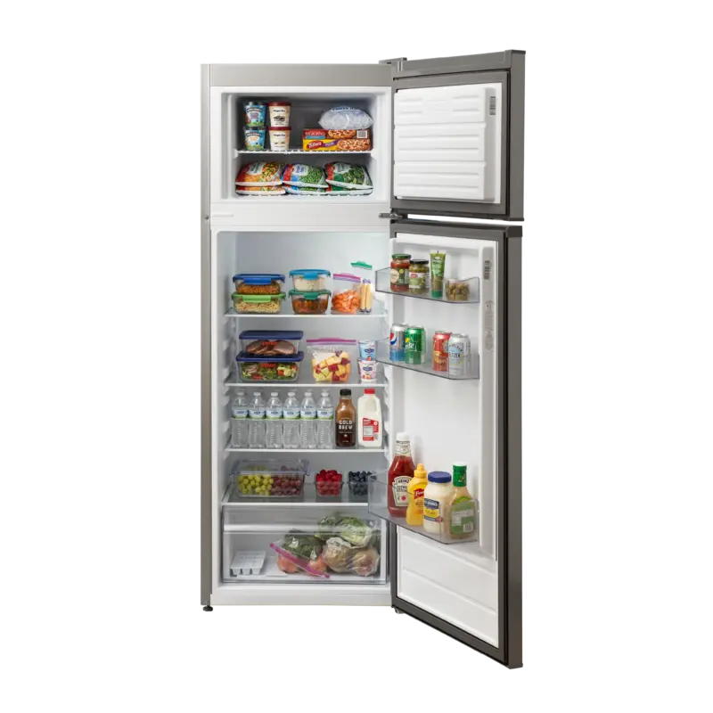 21.3 in. 7.4 cu. ft. Compact Top Freezer Refrigerator - Stainless Steel ERT74MES