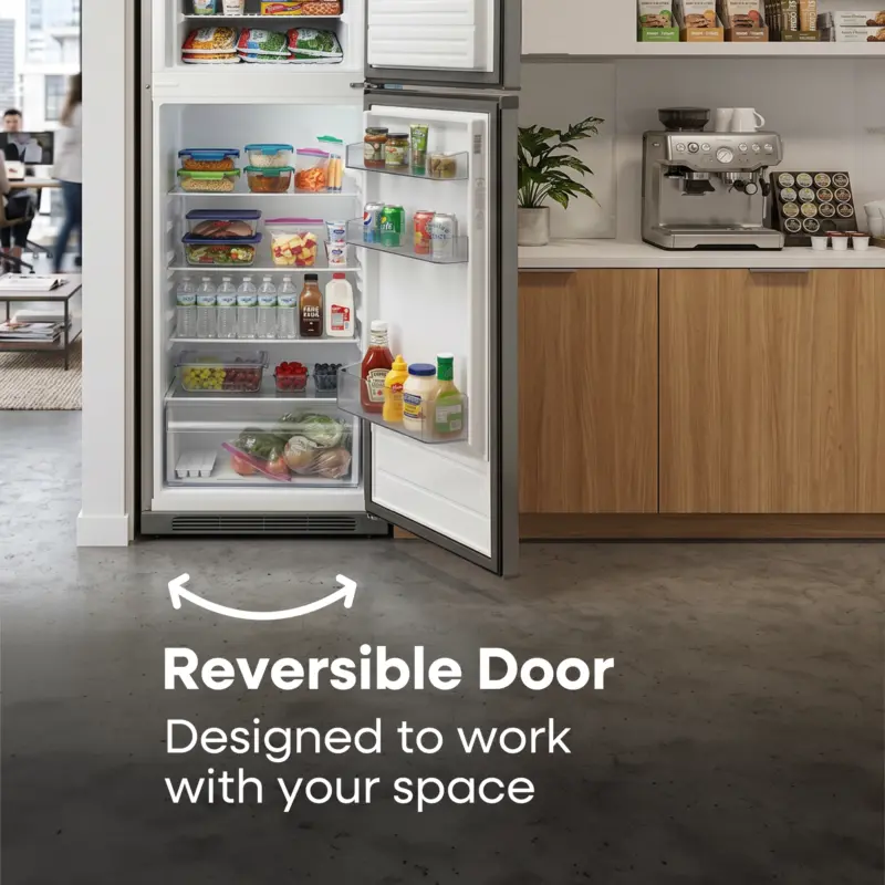 21.3 in. 7.4 cu. ft. Compact Top Freezer Refrigerator - Stainless Steel ERT74MES