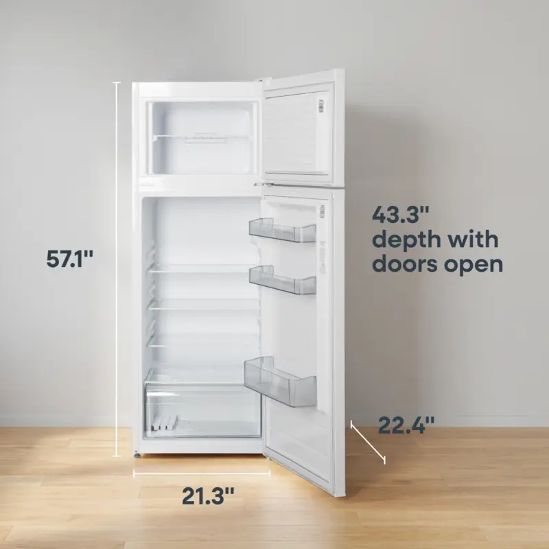 21.3 in. 7.4 cu. ft. Compact Top Freezer Refrigerator - White ERT74MEW