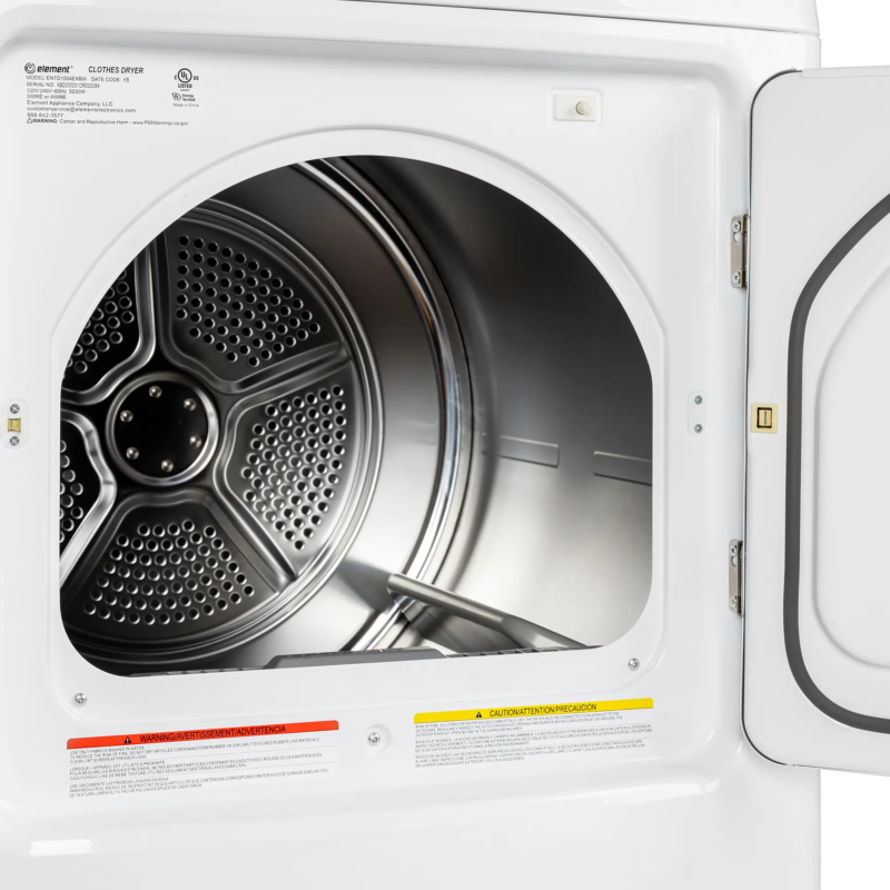 Element 6.7 Cu. Ft. Electric Dryer - White (ETDE6727CW, ENTD1064EXBW) ETDE6727CWENTD1064EXBW