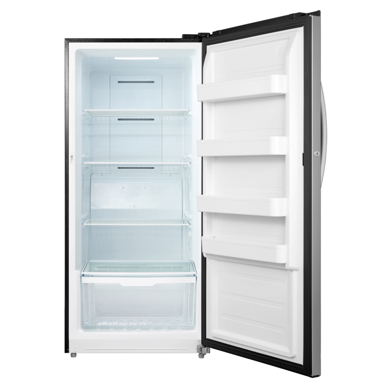 13.8 CF Upright Freezer Convertible, Glass Shelves, Digital Controls, E-STAR EUF14CECS
