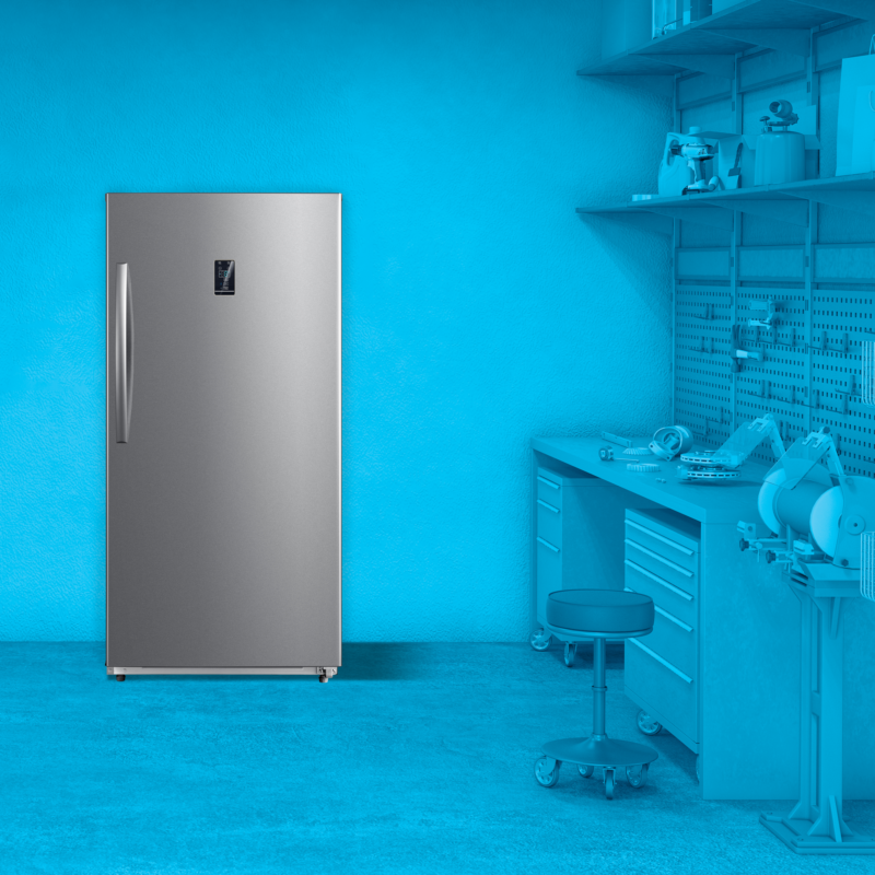 17 CF Upright Freezer Convertible, Glass Shelves, Digital Controls, E-STAR EUF17CECS