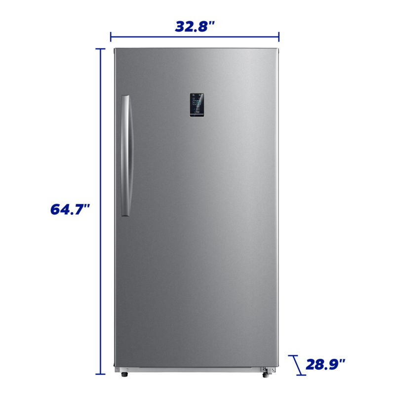 17 CF Upright Freezer Convertible, Glass Shelves, Digital Controls, E-STAR EUF17CECS