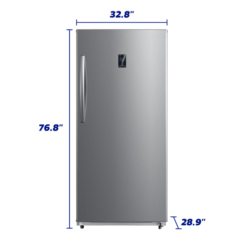 21 CF Upright Freezer Convertible, Glass Shelves, Digital Controls, E-STAR EUF21CECS
