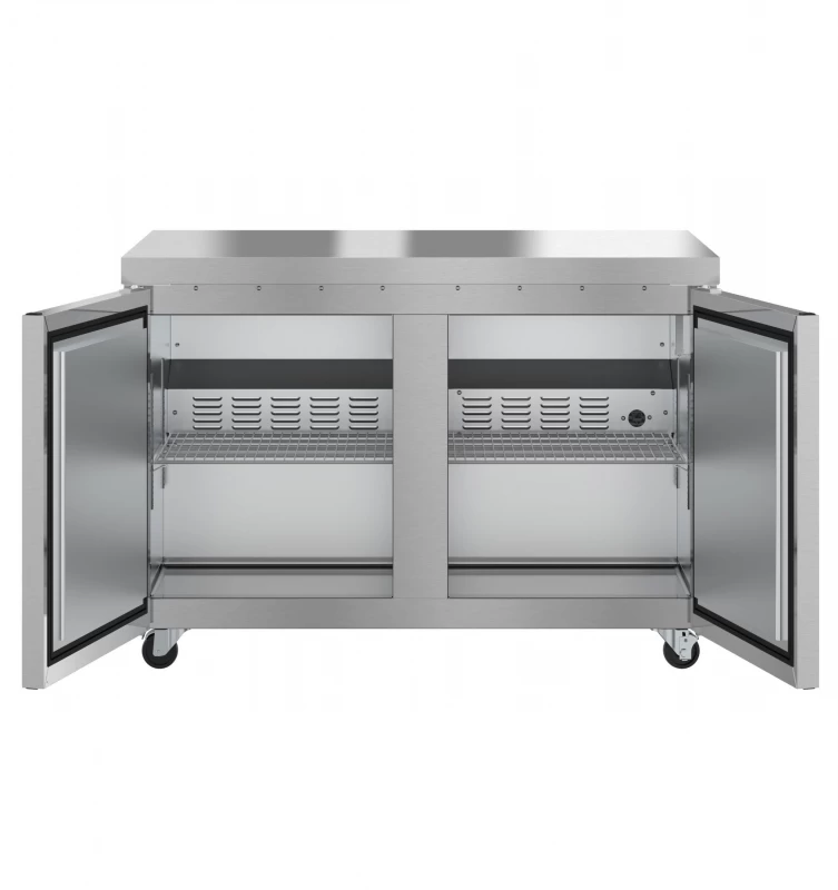 Freezer, Two Section Undercounter, Stainless DoorsTitle EUF48A