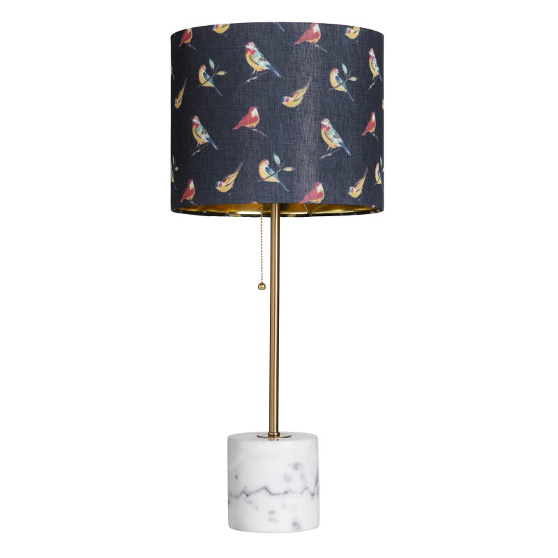 Isla Marble Base Lamp with Bird Shade EVAMB0077
