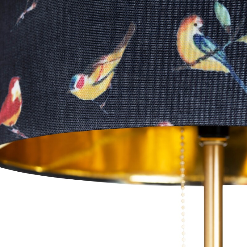 Isla Marble Base Lamp with Bird Shade EVAMB0077