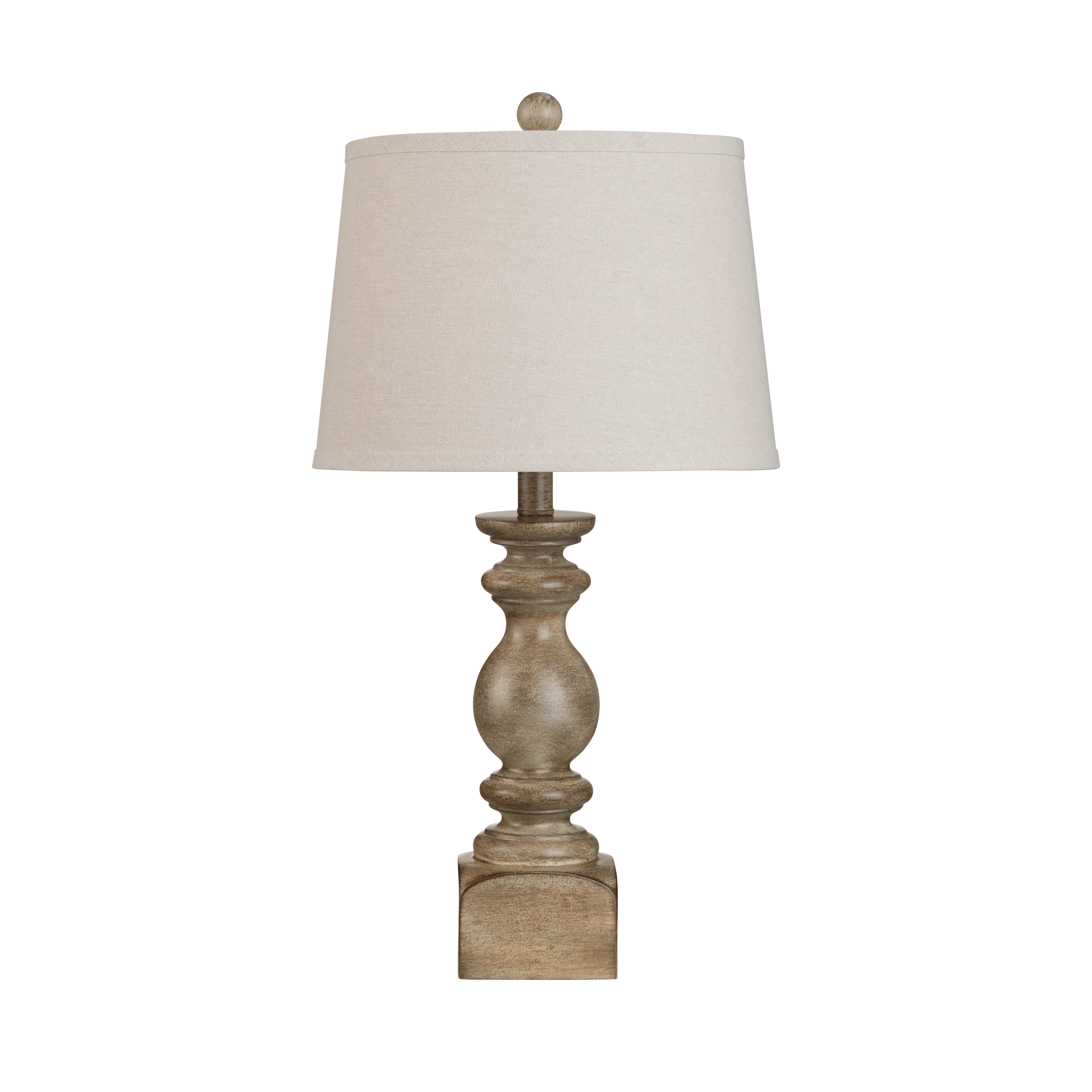 Set of 2 Brown with Light Undertone Resin Table Lamp with Shade EVCBAVP882BWN