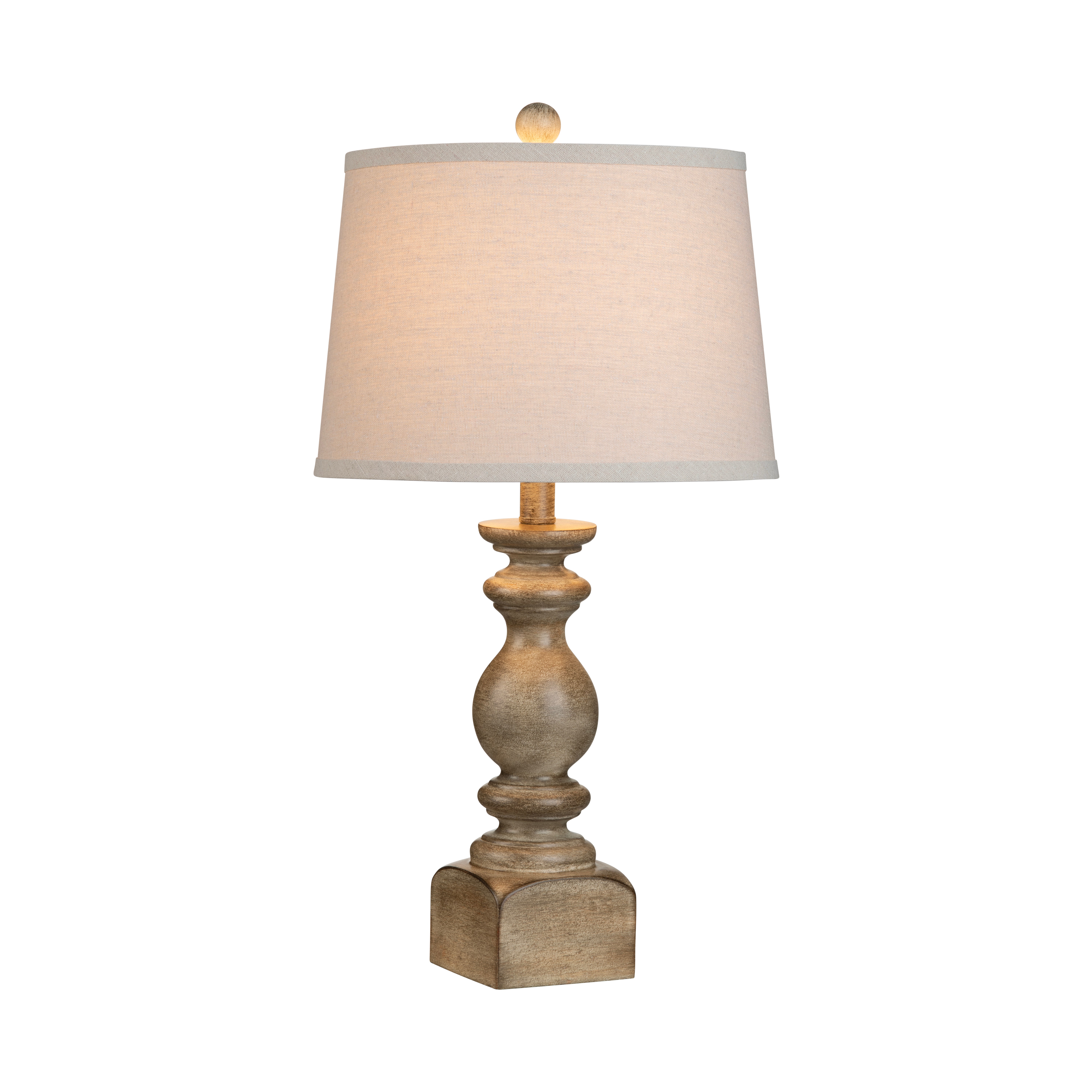 Set of 2 Brown with Light Undertone Resin Table Lamp with Shade EVCBAVP882BWN