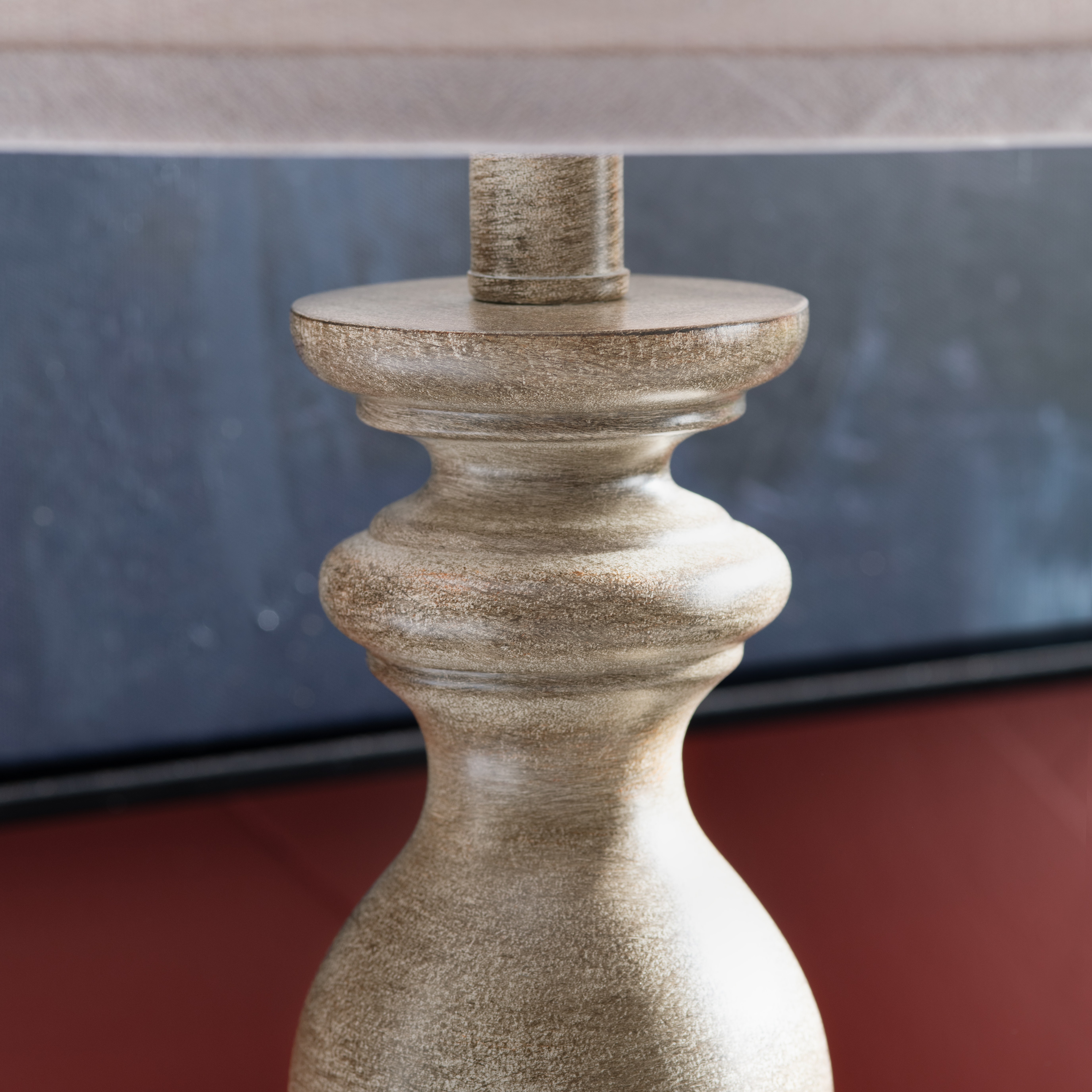 Set of 2 Brown with Light Undertone Resin Table Lamp with Shade EVCBAVP882BWN