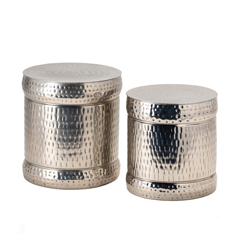 2 Piece Colthurst Silver Stools EVFNR1022SL