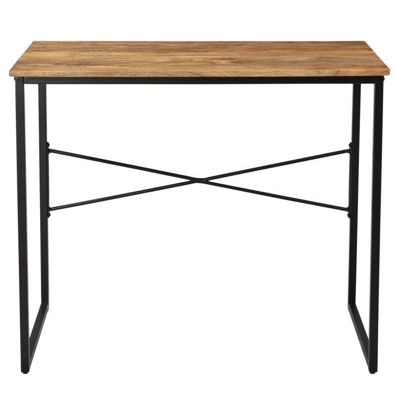 Erik Solid Mango and Iron Writing Desk EVFNR1136