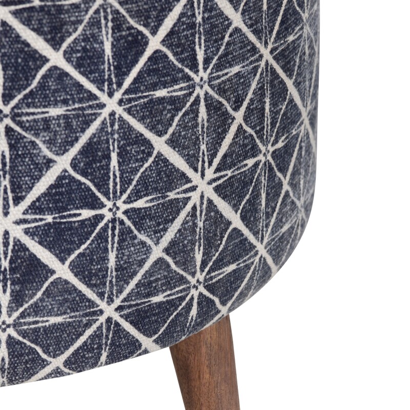 Laurel Round Charcoal Gray Foot Stool Ottoman EVFNR1231B