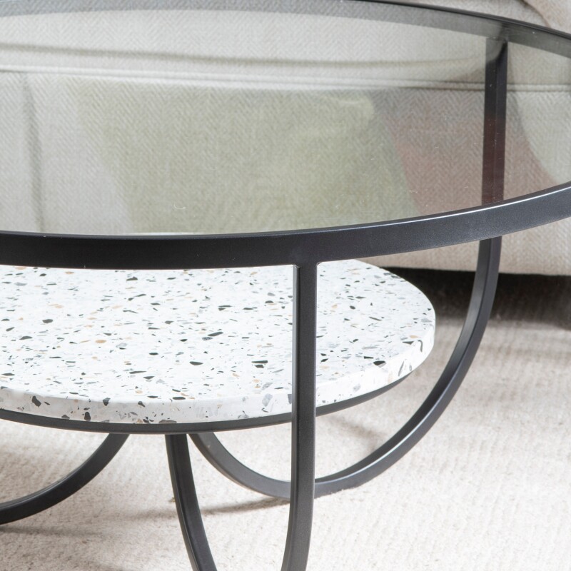 Marisol Round 33" Terrazzo Cocktail Table EVFZR3222