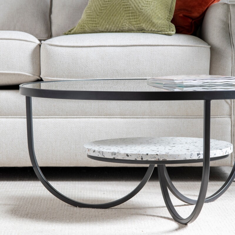 Marisol Round 33" Terrazzo Cocktail Table EVFZR3222