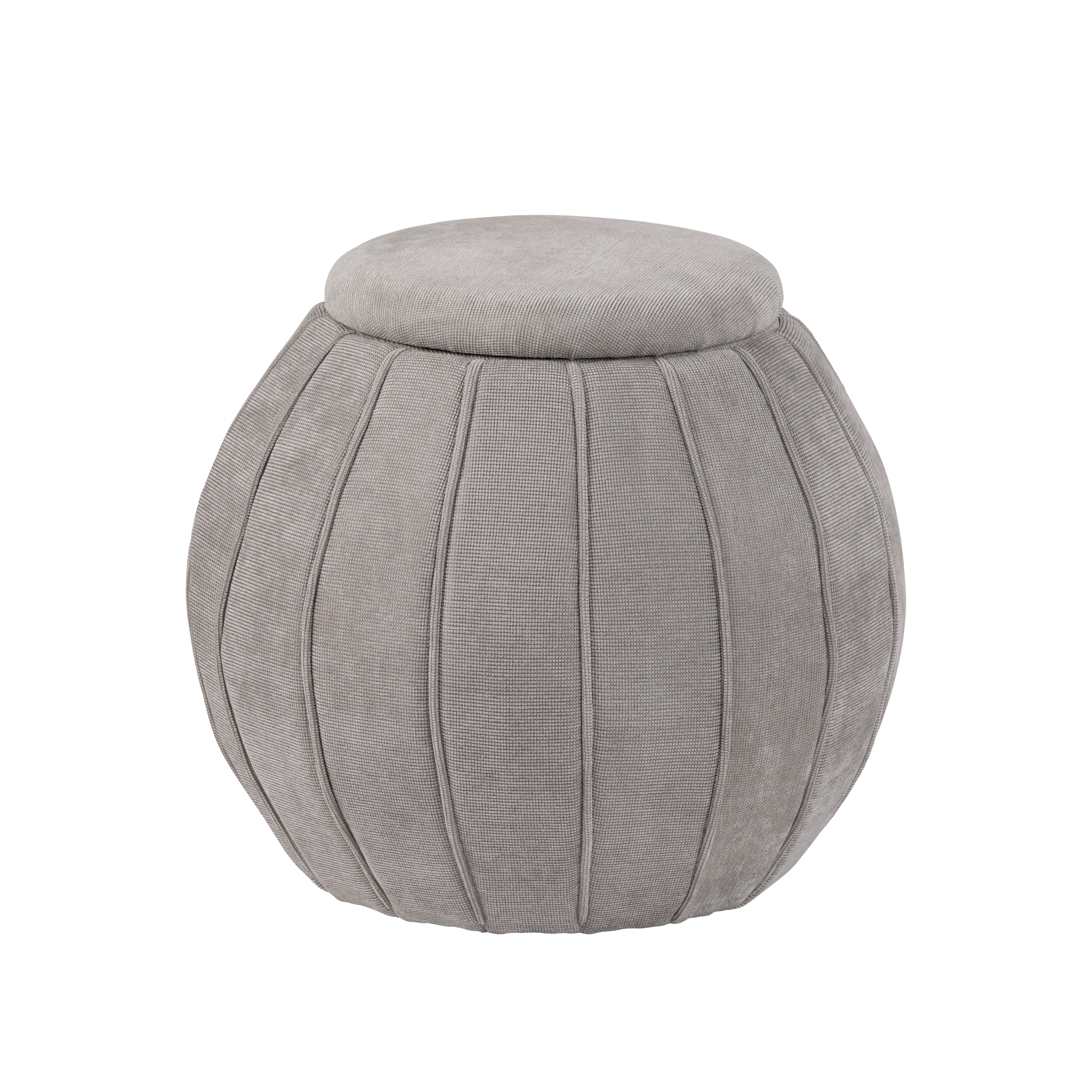 Taupe Chenille Storage Ottoman EVFZR4340TAU