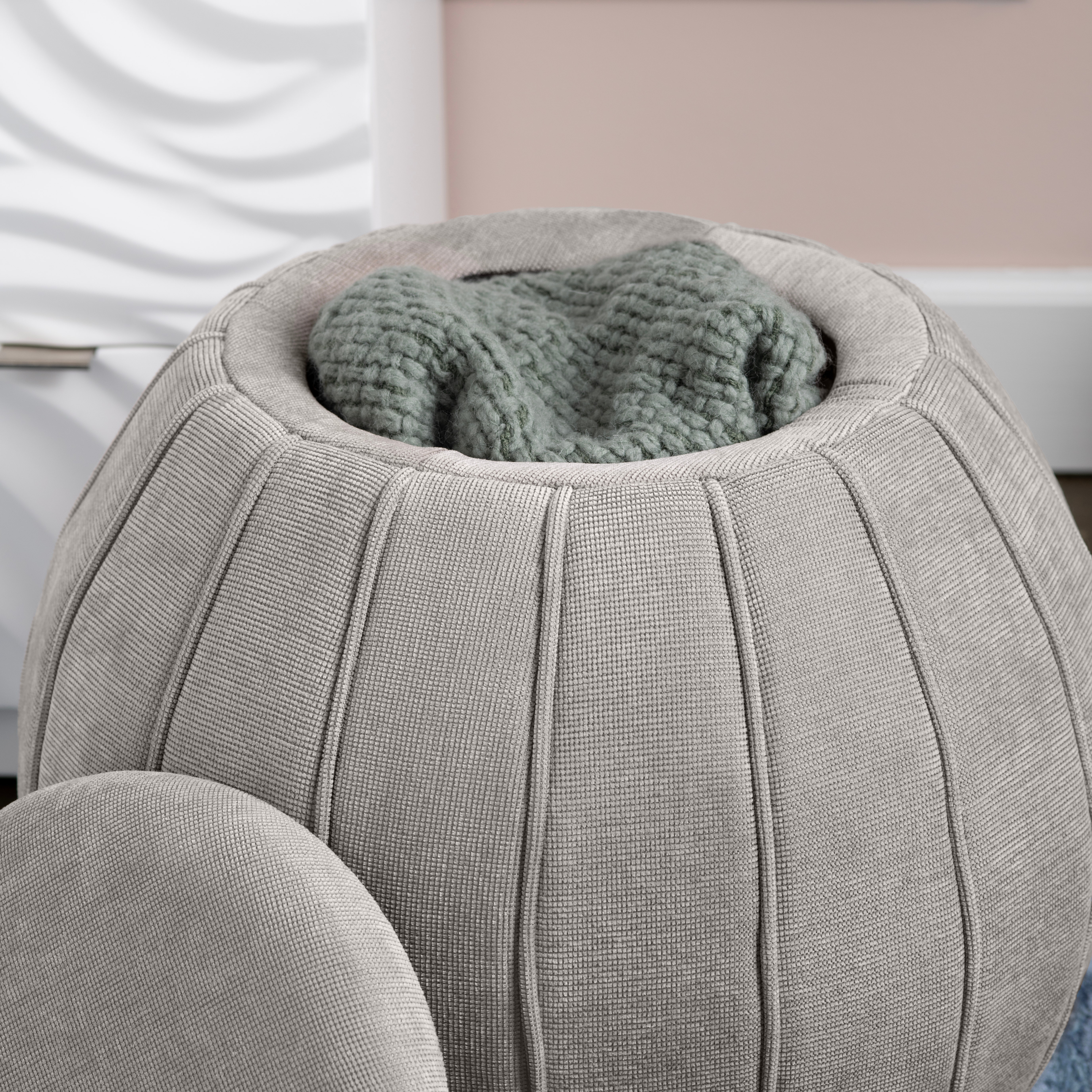 Taupe Chenille Storage Ottoman EVFZR4340TAU