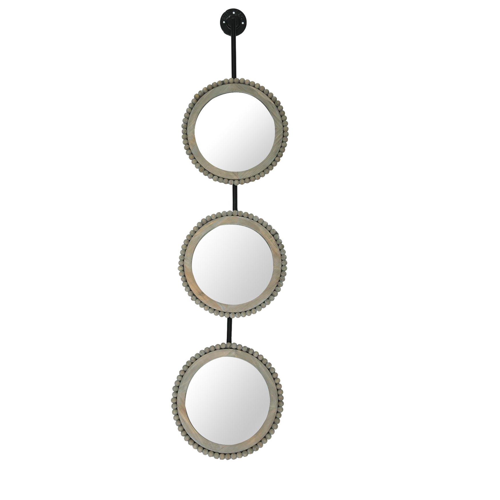 Ada Beaded Wood Wall Mirror EVMRA532