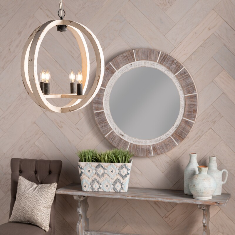 Jolla Wood Sphere Pendant Light EVPDA058