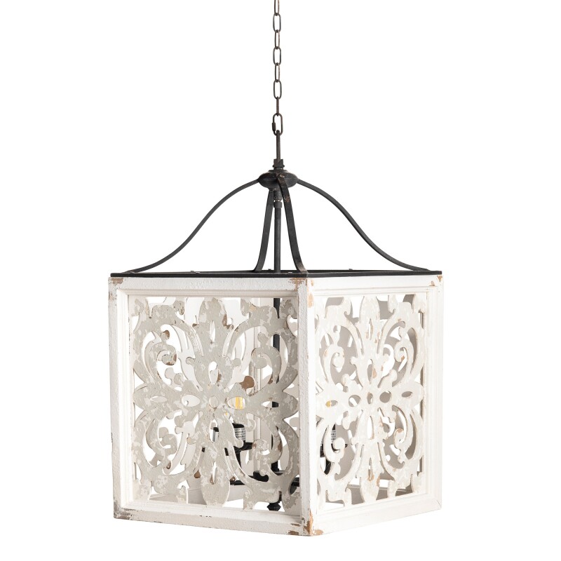 Mariah 29" Wood and Metal Pendant Light EVPDA076