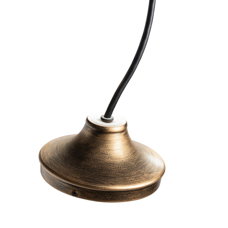 Rosalie Distressed Antique Brass and Glass Pendant EVPDN027
