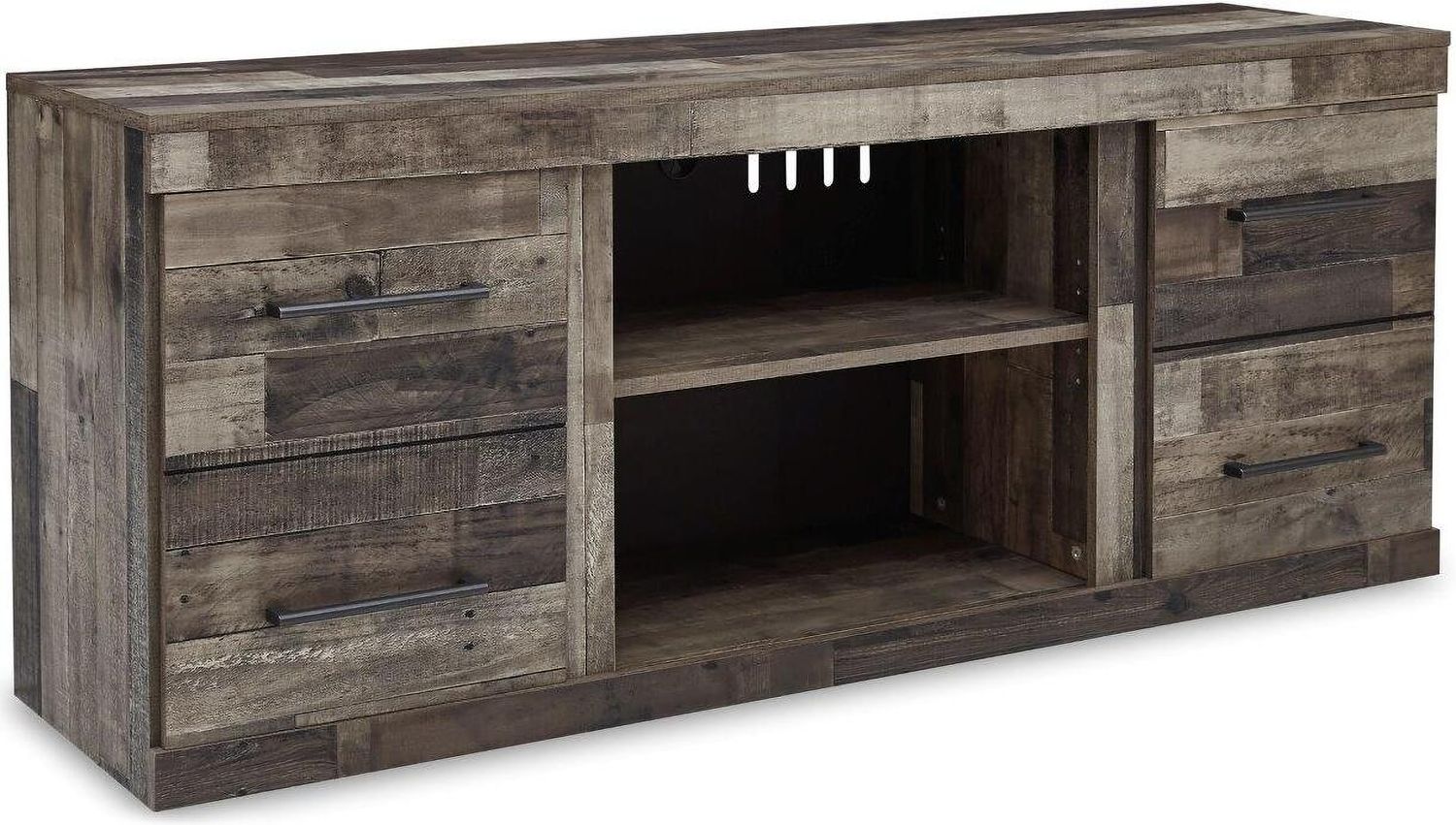 Derekson Multi Gray Lg Tv Stand W/Fireplace Option EW0200268
