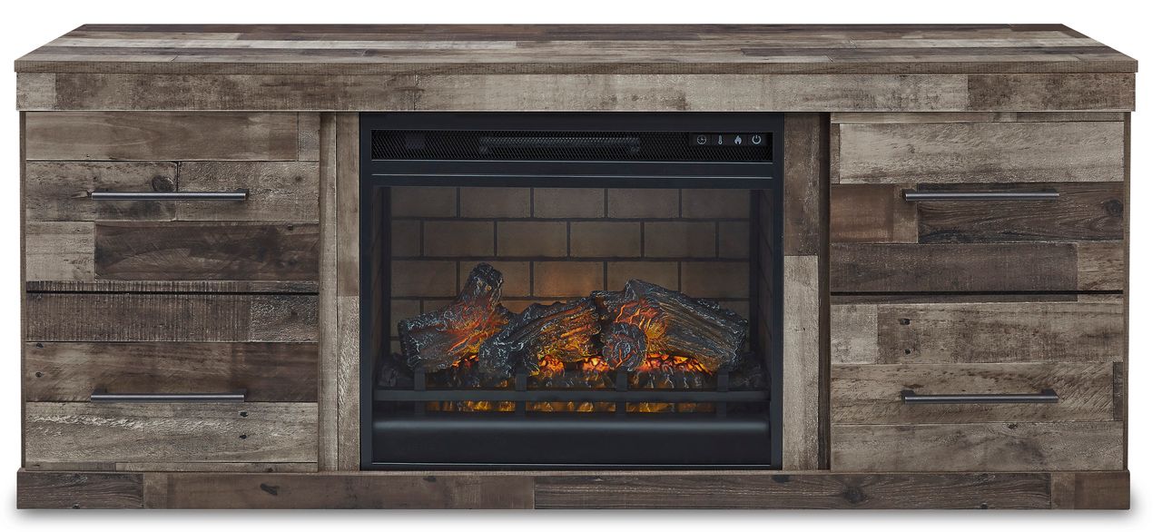 Derekson Multi Gray Lg Tv Stand W/Fireplace Option EW0200268