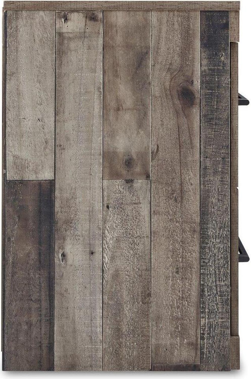 Derekson Rustic Multi Gray Small 4 Piece Entertainment Wall EW0200W6