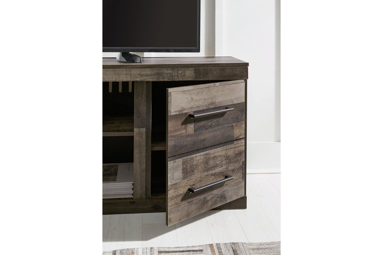 Derekson Rustic Multi Gray Small 4 Piece Entertainment Wall EW0200W6