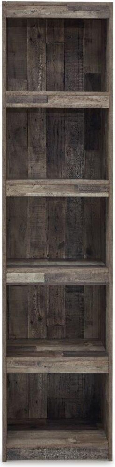 Derekson Rustic Multi Gray Small 4 Piece Entertainment Wall with Electric Fireplace EW0200W8