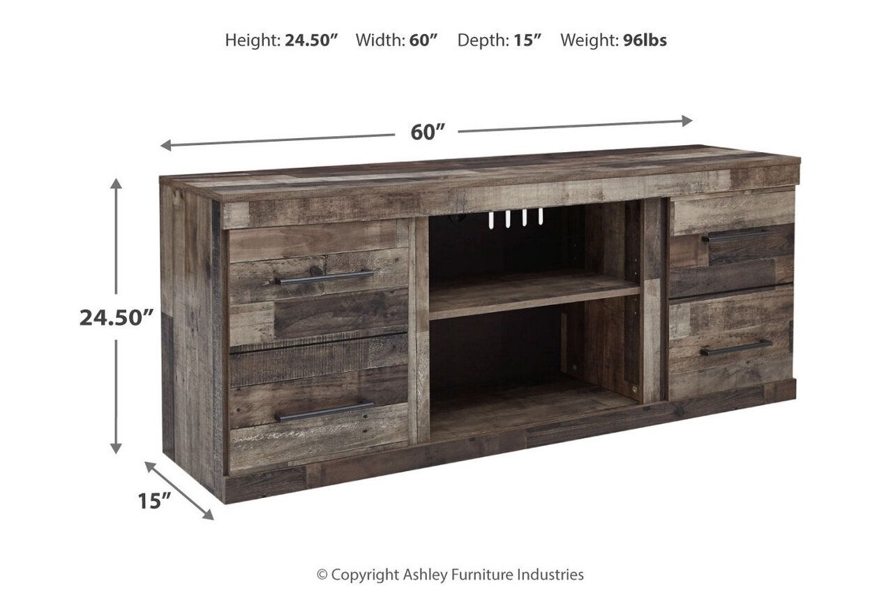 Derekson Rustic Multi Gray Small 3 Piece Entertainment Center EW0200W9