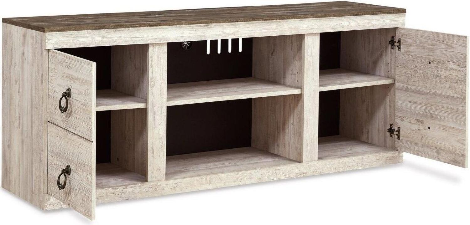 Willowton 4-Piece Entertainment Center In White Wash EW0267W7
