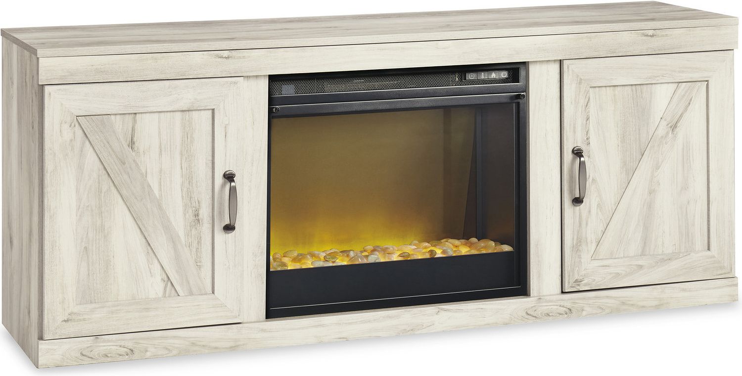 Bellaby Whitewash Lg Tv Stand W/Fireplace Option EW0331268
