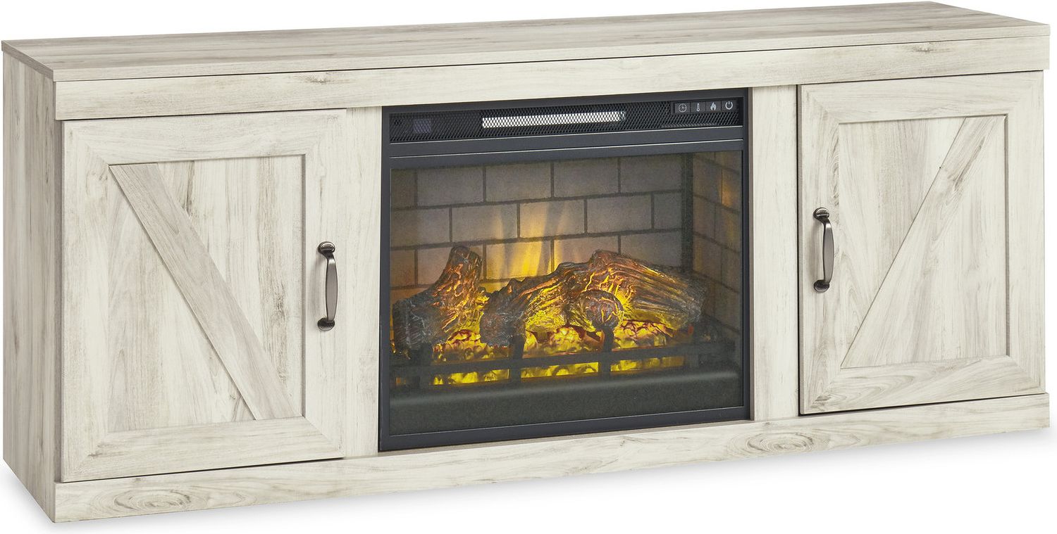 Bellaby Whitewash Lg Tv Stand W/Fireplace Option EW0331268