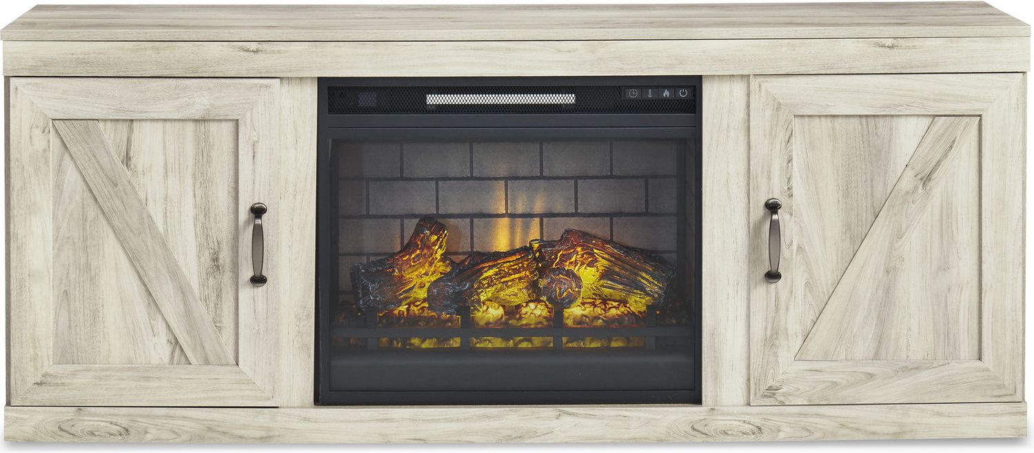 Bellaby Whitewash Lg Tv Stand W/Fireplace Option EW0331268