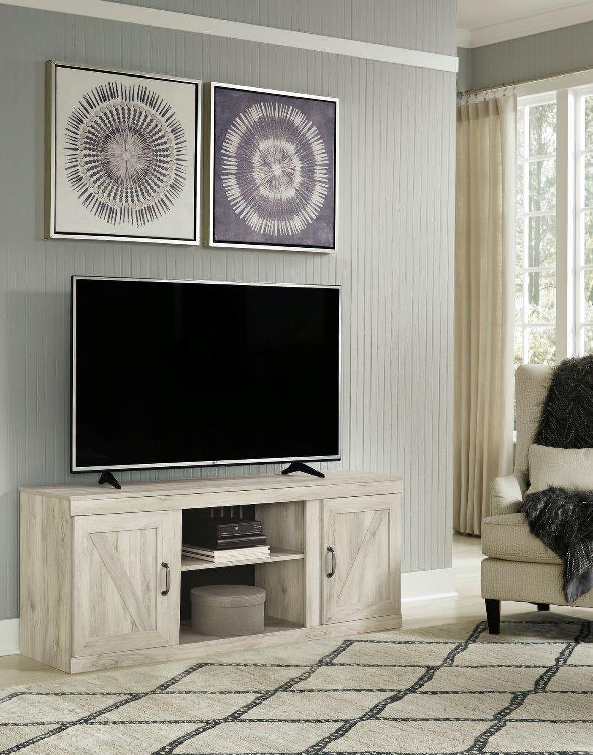 Bellaby Whitewash 4 Piece Entertainment Wall EW0331W6