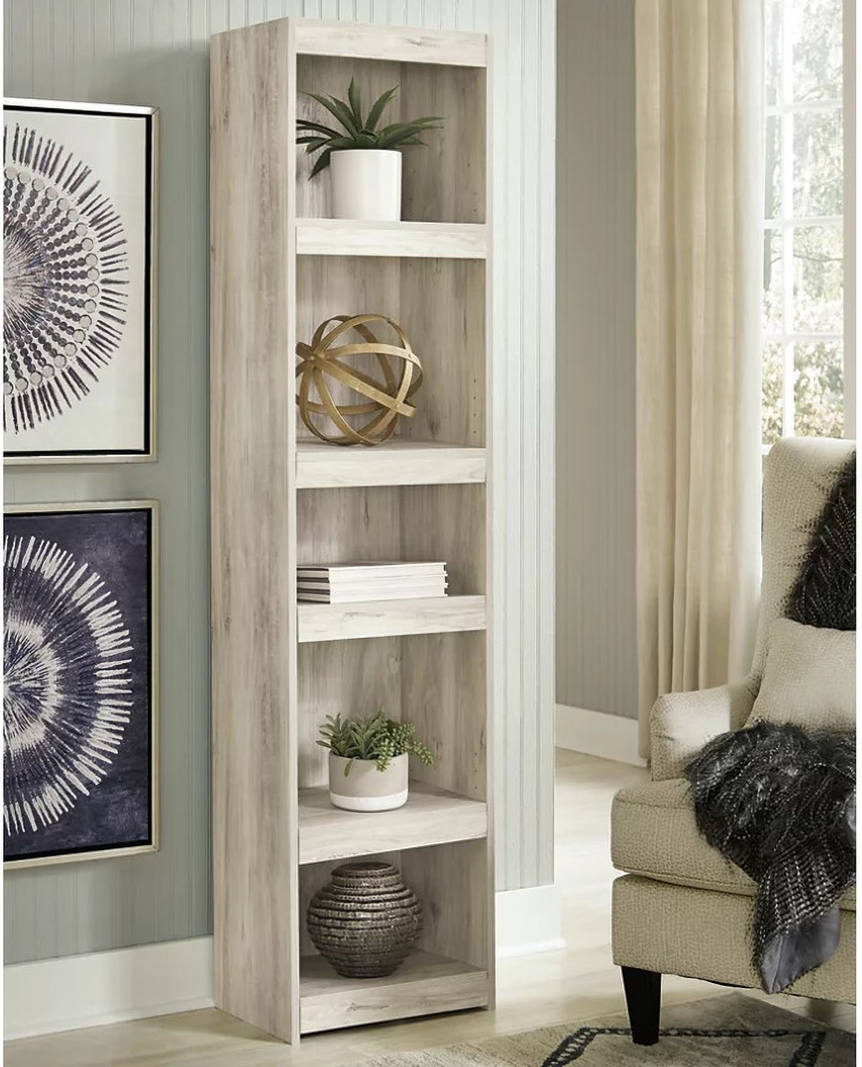 Bellaby Whitewash Entertainment Wall with Infrared Fireplace Insert EW0331W8