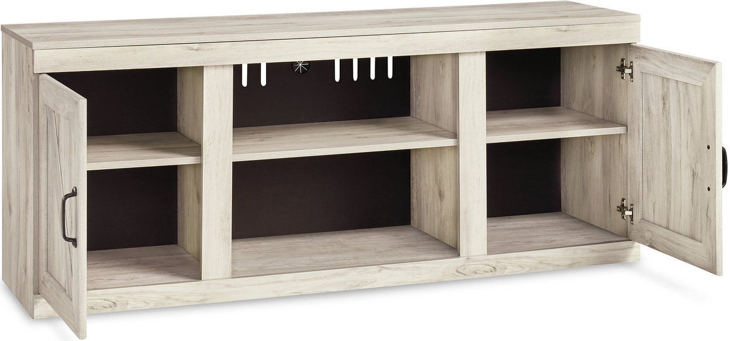 Bellaby Whitewash Entertainment Wall with Infrared Fireplace Insert EW0331W8