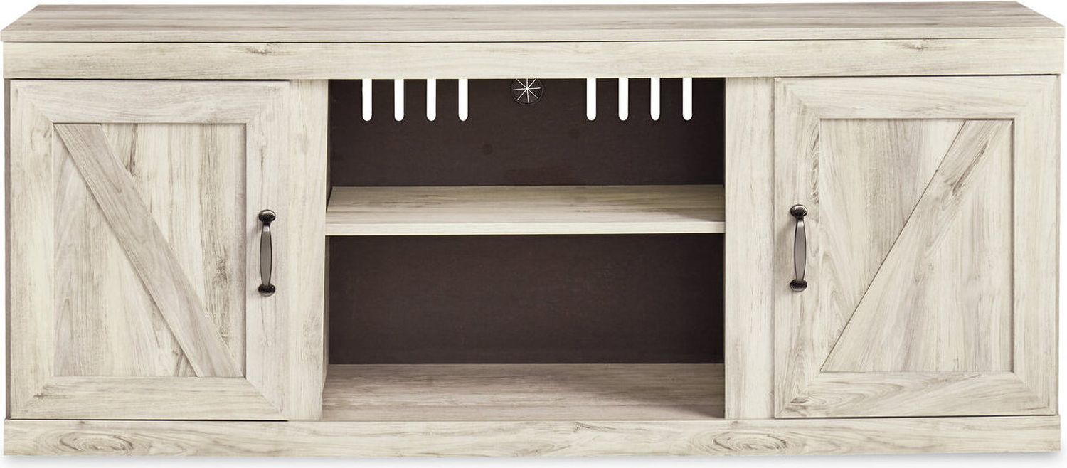 Bellaby Whitewash Entertainment Wall with Infrared Fireplace Insert EW0331W8