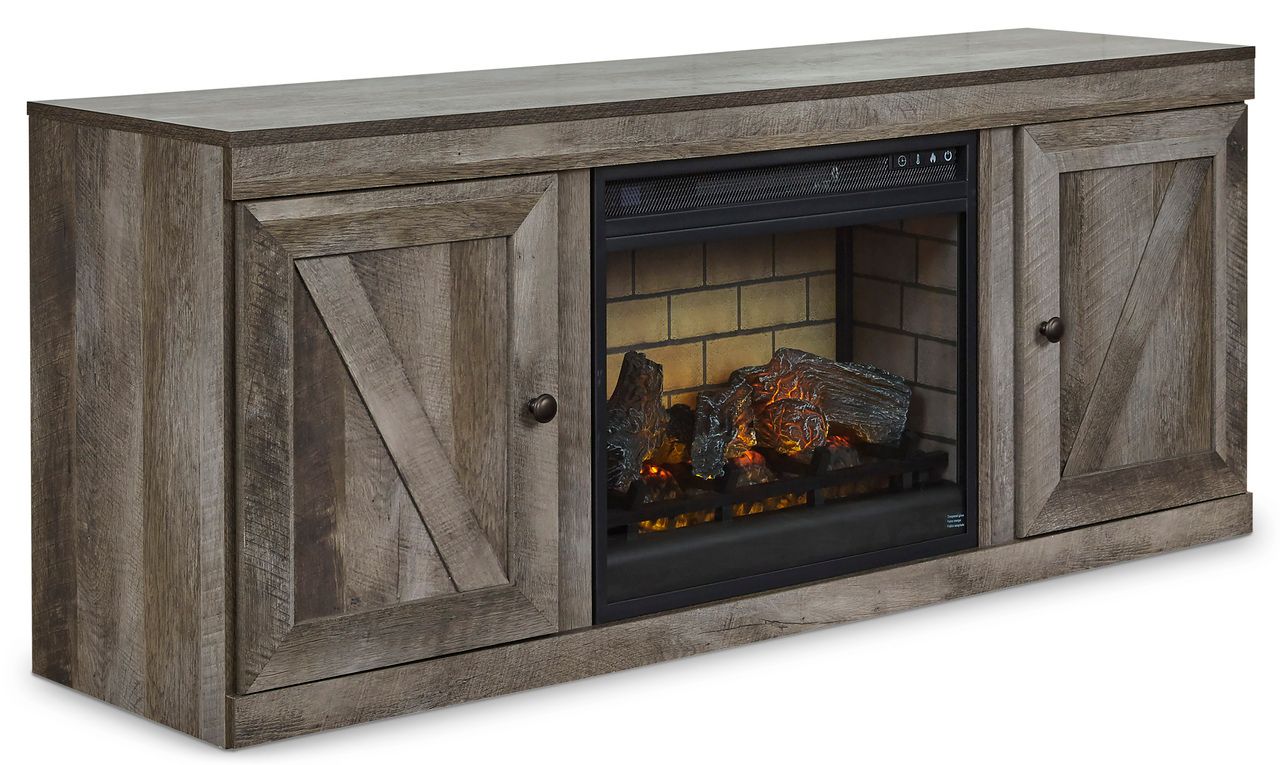 Wynnlow Gray Lg Tv Stand W/Fireplace Option EW0440268