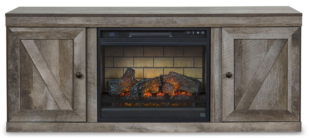 Wynnlow Gray Lg Tv Stand W/Fireplace Option EW0440268