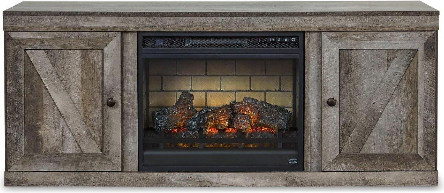 Wynnlow Gray Entertainment Center with Electric Fireplace EW0440W10