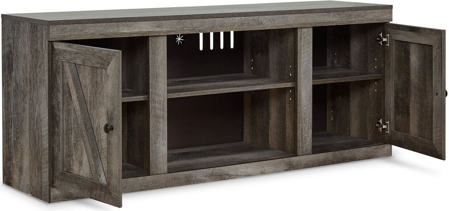 Wynnlow Gray Entertainment Center with Electric Fireplace EW0440W10