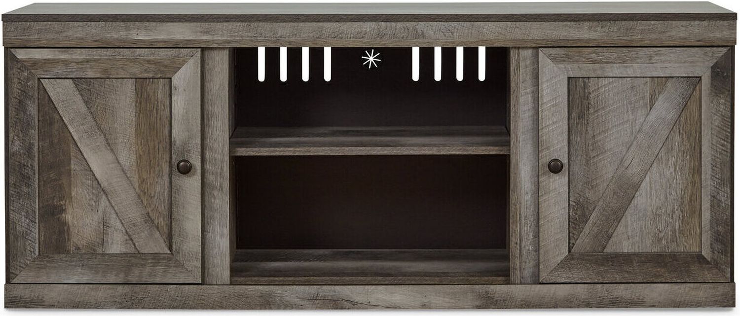 Wynnlow Gray Entertainment Wall with Electric Fireplace EW0440W8
