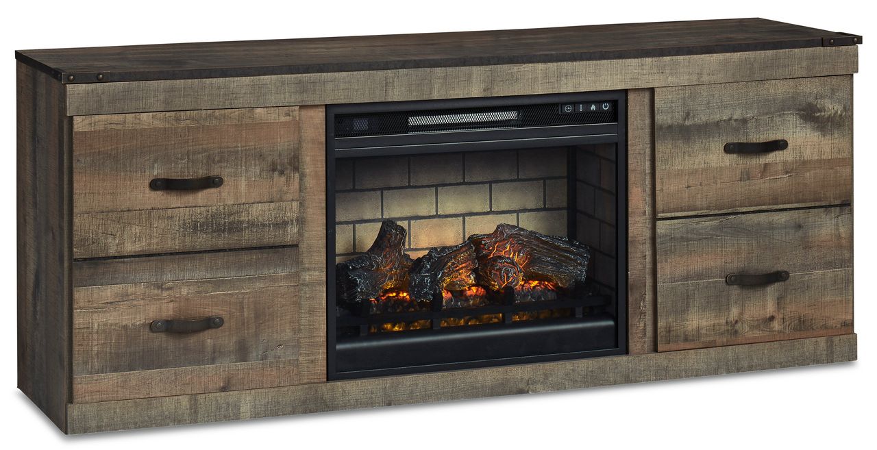 Trinell Brown Lg Tv Stand W/Fireplace Option EW0446268