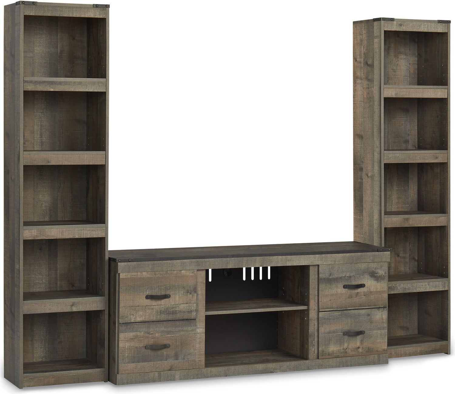 Trinell Brown Lg Tv Stand W/Fireplace Option EW0446268
