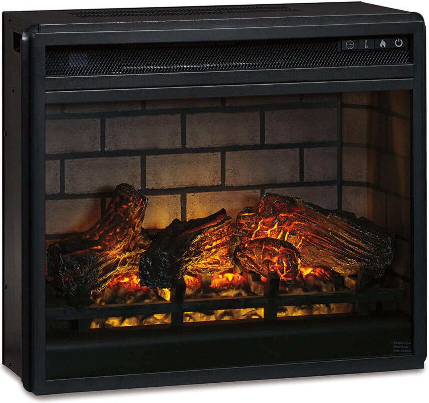 Trinell Rustic Brown 3 Piece Entertainment Center with Electric Fireplace EW0446W11