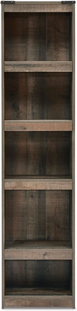 Trinell Rustic Brown 4 Piece Entertainment Wall with Electric Fireplace EW0446W9