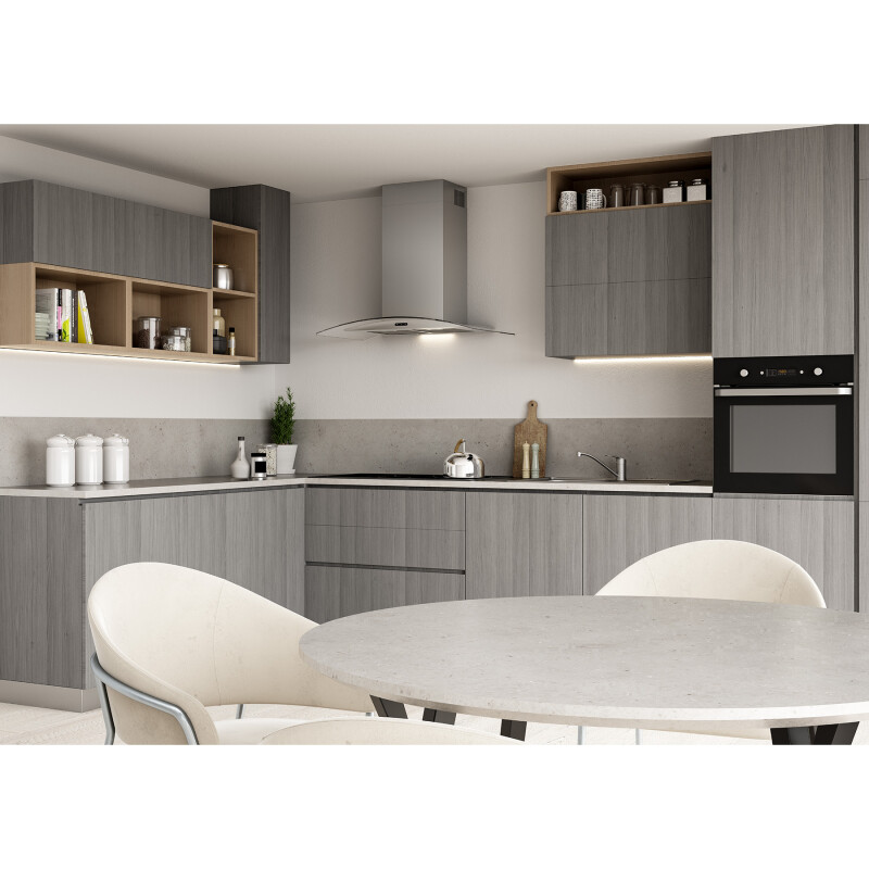 Elite EW46 Series 36-Inch Convertible Curved Glass Chimney Range Hood, 460 Max Blower CFM view 6